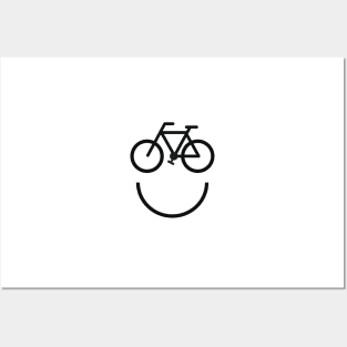 Bike face, bicycle smiley Posters and Art